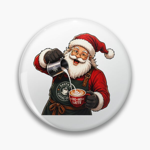 Item preview, Christmas Barista Santa designed and sold by DailyQuestPrint.