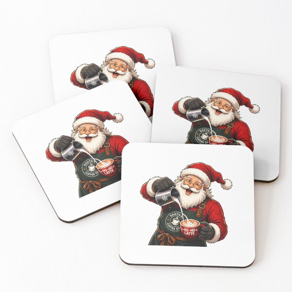 Item preview, Christmas Barista Santa designed and sold by DailyQuestPrint.