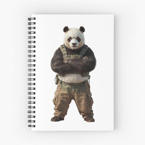 Item preview, Tactical Panda in Military Vest and Cargo Pants, Funny Tactical Animal Art designed and sold by VeloraCrafts.