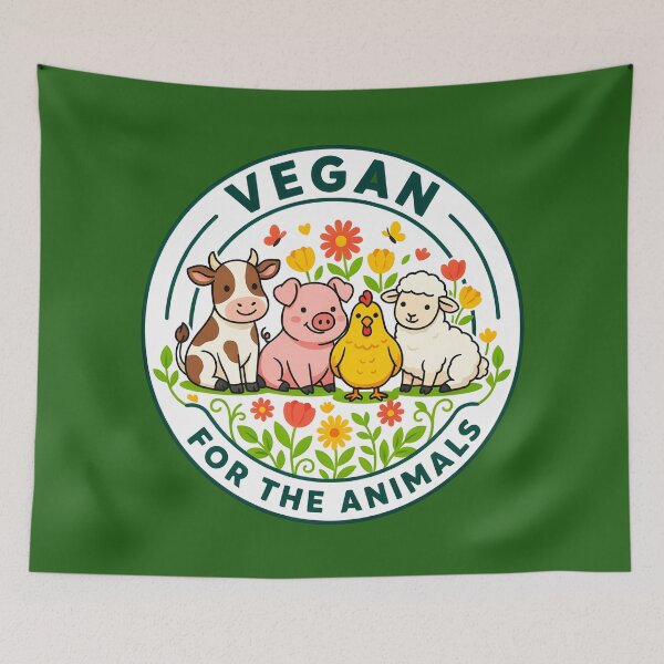 Item preview, Vegan for the Animals designed and sold by BuxomBabe21.