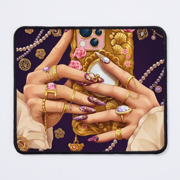 Item preview, Luxury Phone Case Illustration | Glamorous Fashion Accessories Art | Elegant Gold & Pink Aesthetic designed and sold by GarnerSupplyCo.