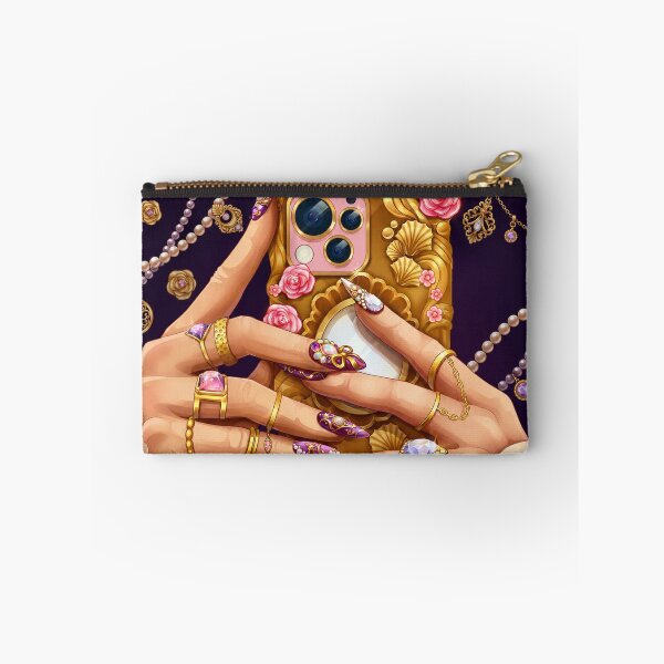 Item preview, Luxury Phone Case Illustration | Glamorous Fashion Accessories Art | Elegant Gold & Pink Aesthetic designed and sold by GarnerSupplyCo.