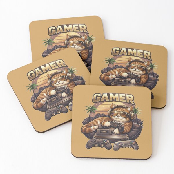 Item preview, Retro Gamer Cat Chill Lofi Aesthetic Art designed and sold by Northern Glow Art.