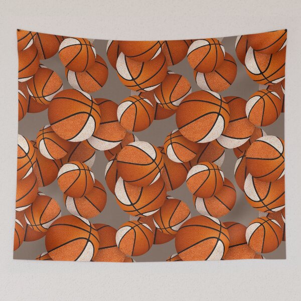 Item preview, Stylized basketballs with orange white accent panels designed and sold by katzdzynes.
