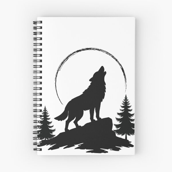 Item preview, Wolf Howling at the Moon - Black designed and sold by Shadow's Den.