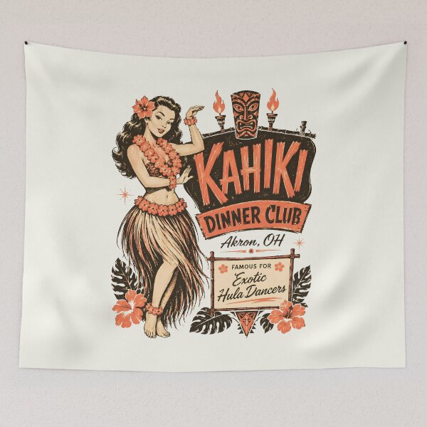 Item preview, Kahiki Dinner Club Vintage Tiki Hula Akron designed and sold by Victor Shadehorn.