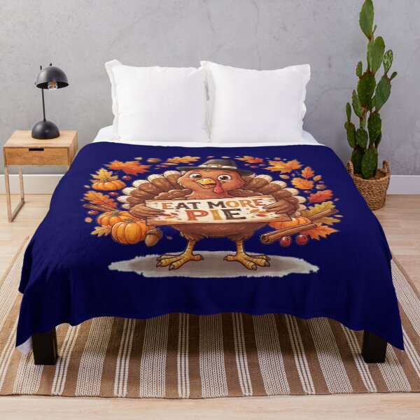 Item preview, Eat More Pie - Cute Thanksgiving Turkey and Fall Harvest Design designed and sold by Evelashop.