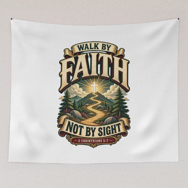Item preview, Walk by Faith Not by Sight Christian Bible Verse designed and sold by BilcoStillbaze.