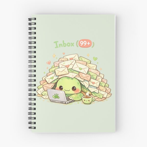 Item preview, Cute Turtle Inbox Overload | Kawaii Office Work Humor designed and sold by Moons Studio.