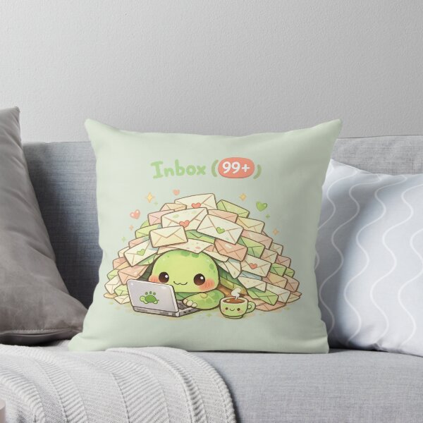 Item preview, Cute Turtle Inbox Overload | Kawaii Office Work Humor designed and sold by Moons Studio.