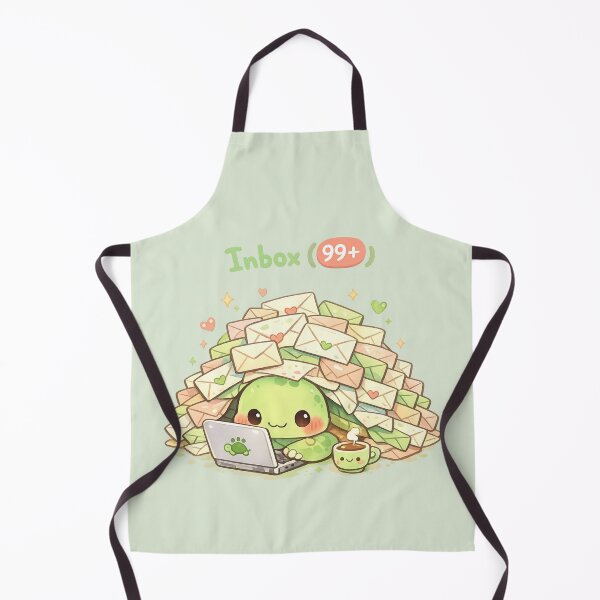 Item preview, Cute Turtle Inbox Overload | Kawaii Office Work Humor designed and sold by Moons Studio.