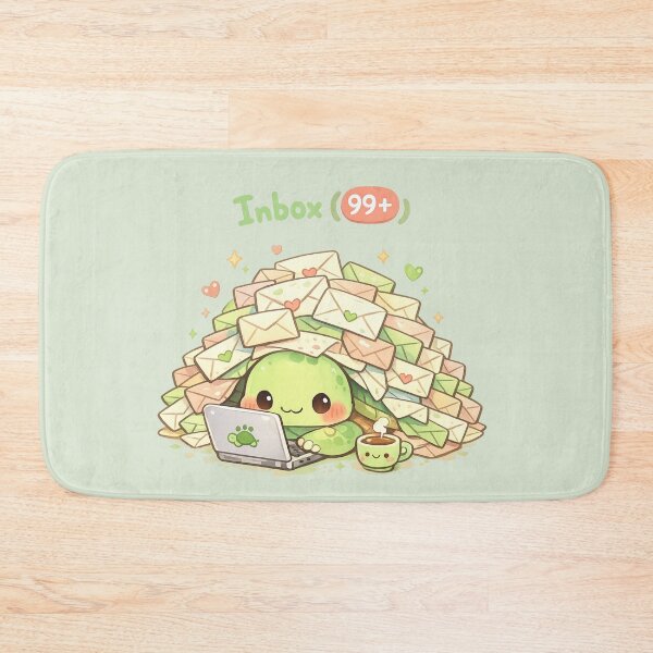 Item preview, Cute Turtle Inbox Overload | Kawaii Office Work Humor designed and sold by Moons Studio.