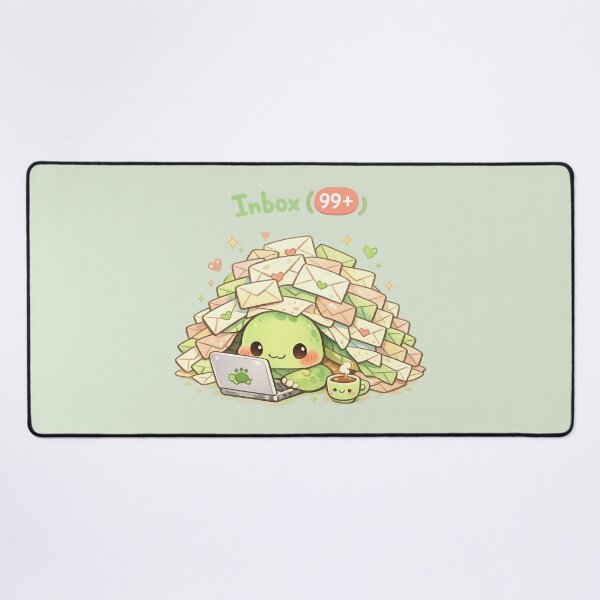 Item preview, Cute Turtle Inbox Overload | Kawaii Office Work Humor designed and sold by Moons Studio.