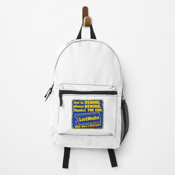 Item preview, "LOST MEDIA" Please Rewind Retro VHS Rental Nostalgia Sticker designed and sold by SeriouslyArtistical.