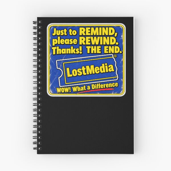 Item preview, "LOST MEDIA" Please Rewind Retro VHS Rental Nostalgia Sticker designed and sold by SeriouslyArtistical.