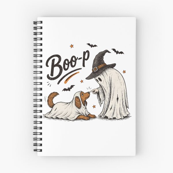Item preview, Boo Halloween Ghost and Dog Costume – Vintage Spooky Retro Illustration designed and sold by Snifferius.