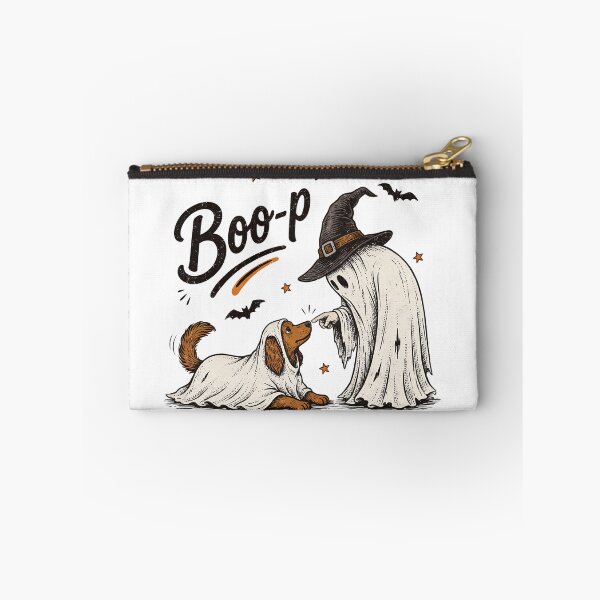 Item preview, Boo Halloween Ghost and Dog Costume – Vintage Spooky Retro Illustration designed and sold by Snifferius.