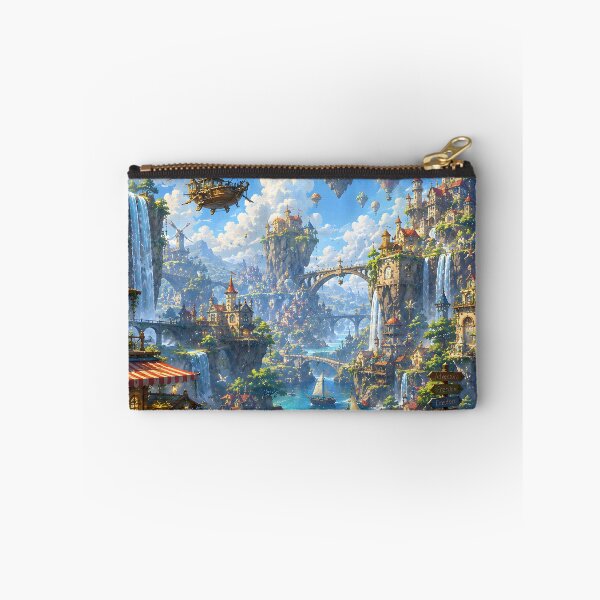 Item preview, Steampunk Airships Floating Island City Fantasy Art designed and sold by Herodestroyer.