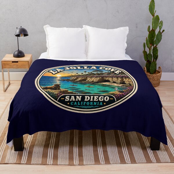 Item preview, La Jolla Cove California Vintage Travel Badge/Wall Art | San Diego Coastal Sea Lion Sticker designed and sold by Swanny's Custom T-shirt and Gift Designs.