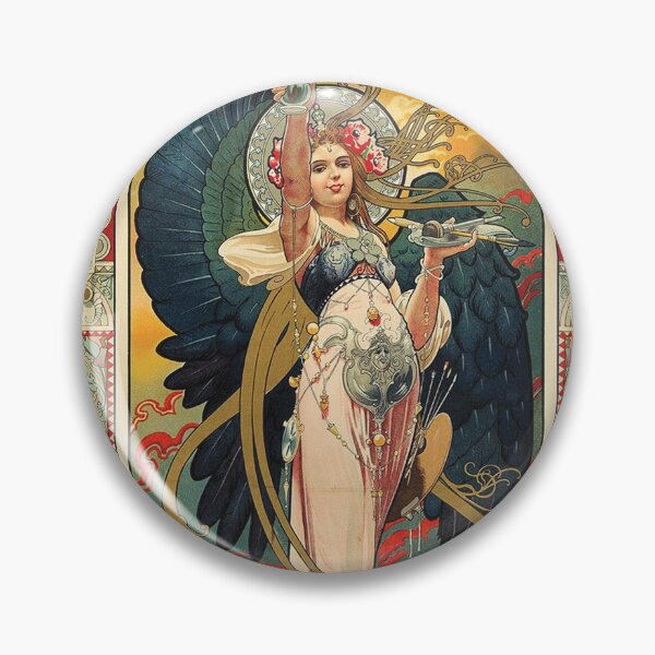 Item preview, Fards Dorin by Alphonse Mucha, Art Nouveau Poster, Vintage Paris Beauty Advertisement for Art Lovers designed and sold by RickE.