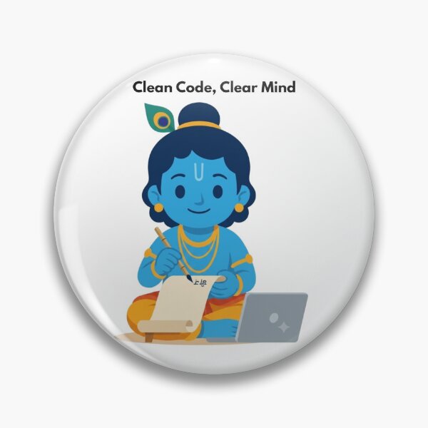 Item preview, clean code clear mind | Developer Sticker | Programming Tech Humor designed and sold by BhaktiByte.