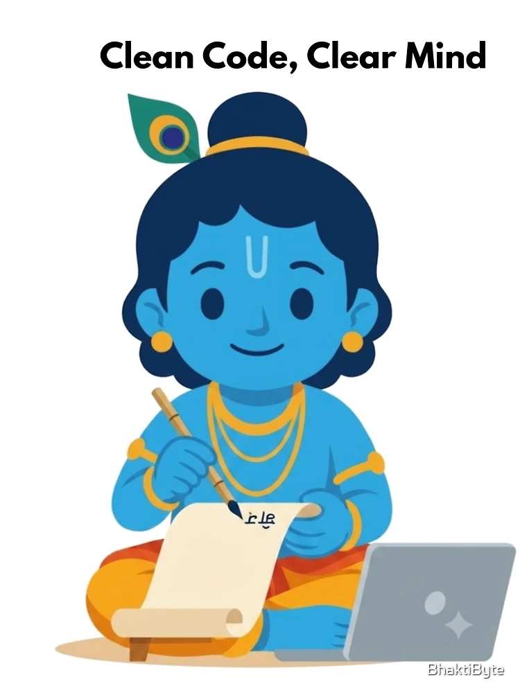 Thumbnail 7 of 7, Oversized T-Shirt, clean code clear mind | Developer Sticker | Programming Tech Humor designed and sold by BhaktiByte.