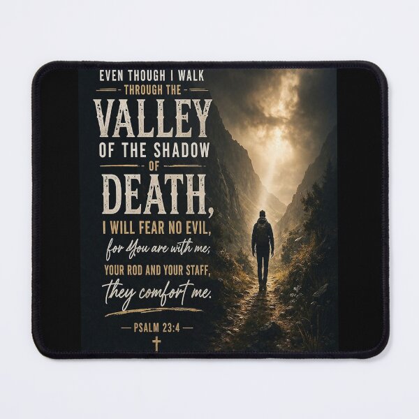 Item preview, Fear No Evil – Psalm 23:4 Christian Faith Wall Art designed and sold by Neon Ink Designs.