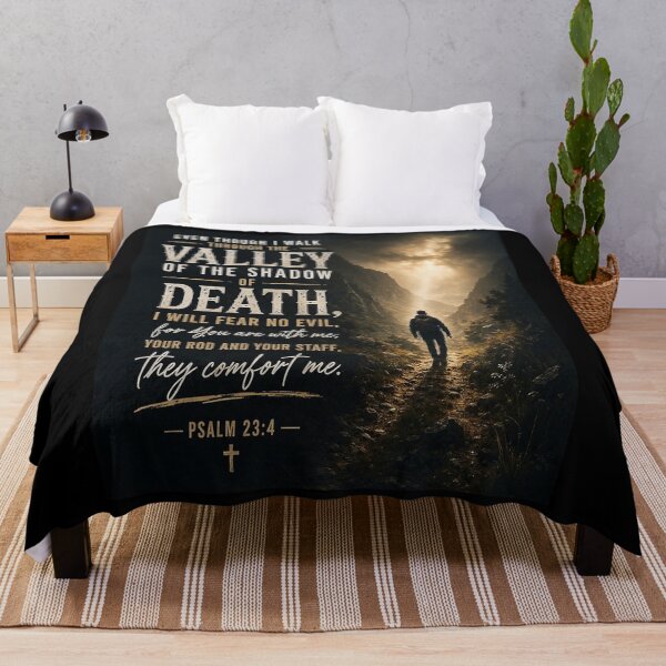Item preview, Fear No Evil – Psalm 23:4 Christian Faith Wall Art designed and sold by Neon Ink Designs.