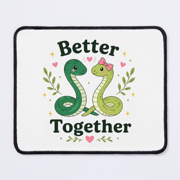 Item preview, Better Together Cute Snake Couple designed and sold by itxelaraStudio.