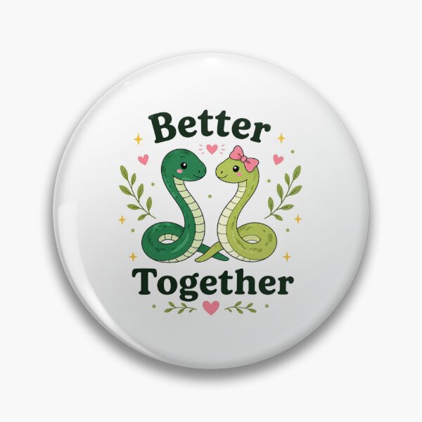 Item preview, Better Together Cute Snake Couple designed and sold by itxelaraStudio.
