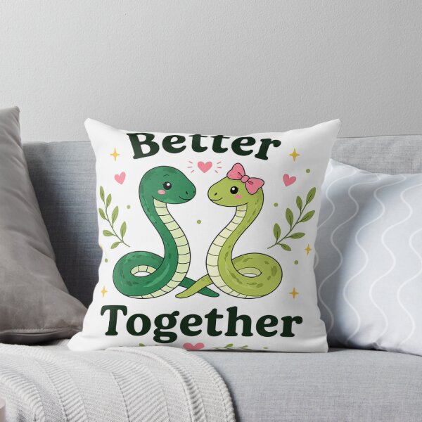 Item preview, Better Together Cute Snake Couple designed and sold by itxelaraStudio.