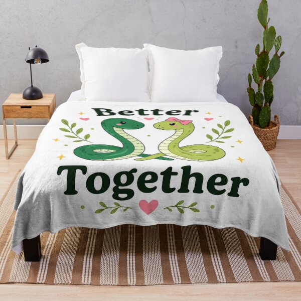 Item preview, Better Together Cute Snake Couple designed and sold by itxelaraStudio.