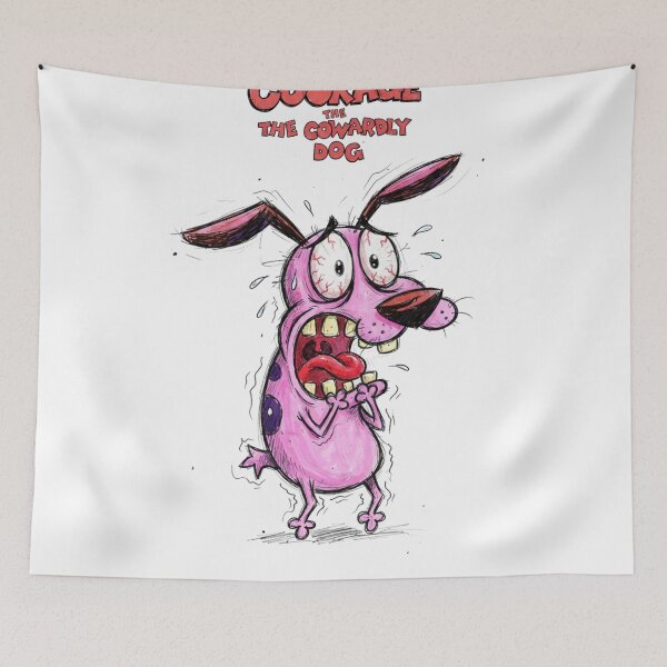 Item preview, Courage the Cowardly Dog Scared Sketch Illustration designed and sold by FreakToons.