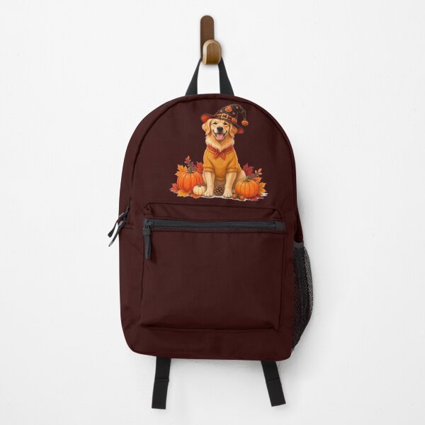 Item preview, Cute Golden Retriever in Halloween Witch Hat and Fall Sweater Art designed and sold by Evelashop.