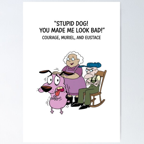 Item preview, Courage the Cowardly Dog Muriel and Eustace Cartoon Art designed and sold by FreakToons.