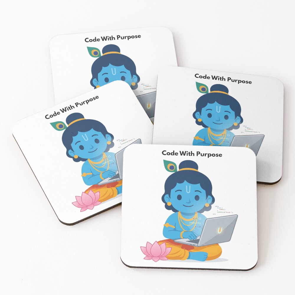 Item preview, Coasters (Set of 4) designed and sold by BhaktiByte.
