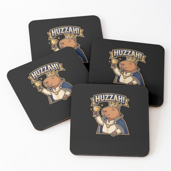 Item preview, HUZZAH! Capybara King Toasting Celebration designed and sold by snowry.