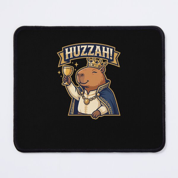 Item preview, HUZZAH! Capybara King Toasting Celebration designed and sold by snowry.