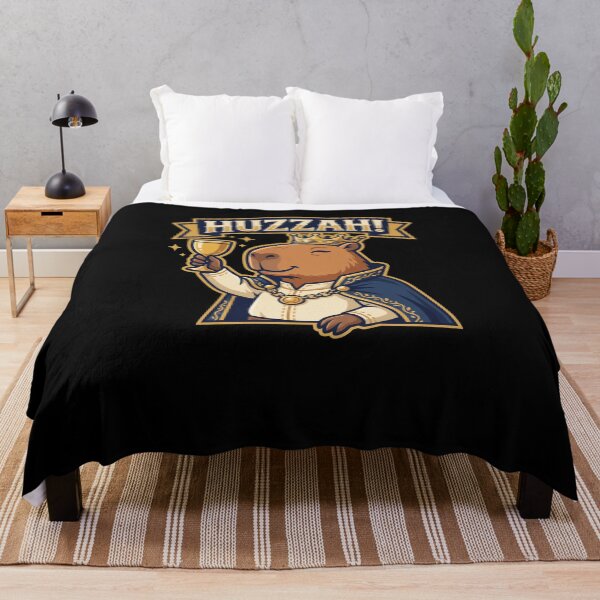 Item preview, HUZZAH! Capybara King Toasting Celebration designed and sold by snowry.
