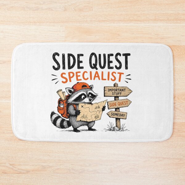 Item preview, ADHD Side Quest Specialist Raccoon Adventure Neurodivergent Humor Quote designed and sold by Marti’s Shop Corner.