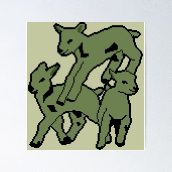 Item preview, Cute goat green designed and sold by RedLine154.