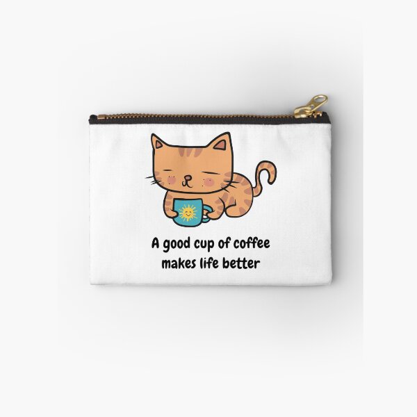 Item preview, A Good Cup Of Coffee Cat Art designed and sold by MiaBellaGirl.