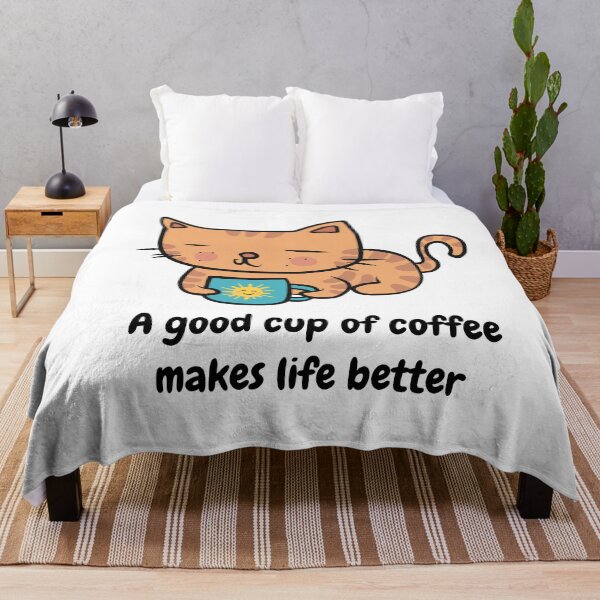 Item preview, A Good Cup Of Coffee Cat Art designed and sold by MiaBellaGirl.