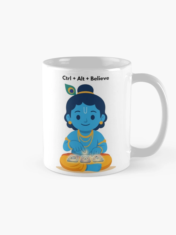Thumbnail 3 of 6, Coffee Mug, ctrl+alt+believe | Developer Sticker | Programming Tech Humor designed and sold by BhaktiByte.