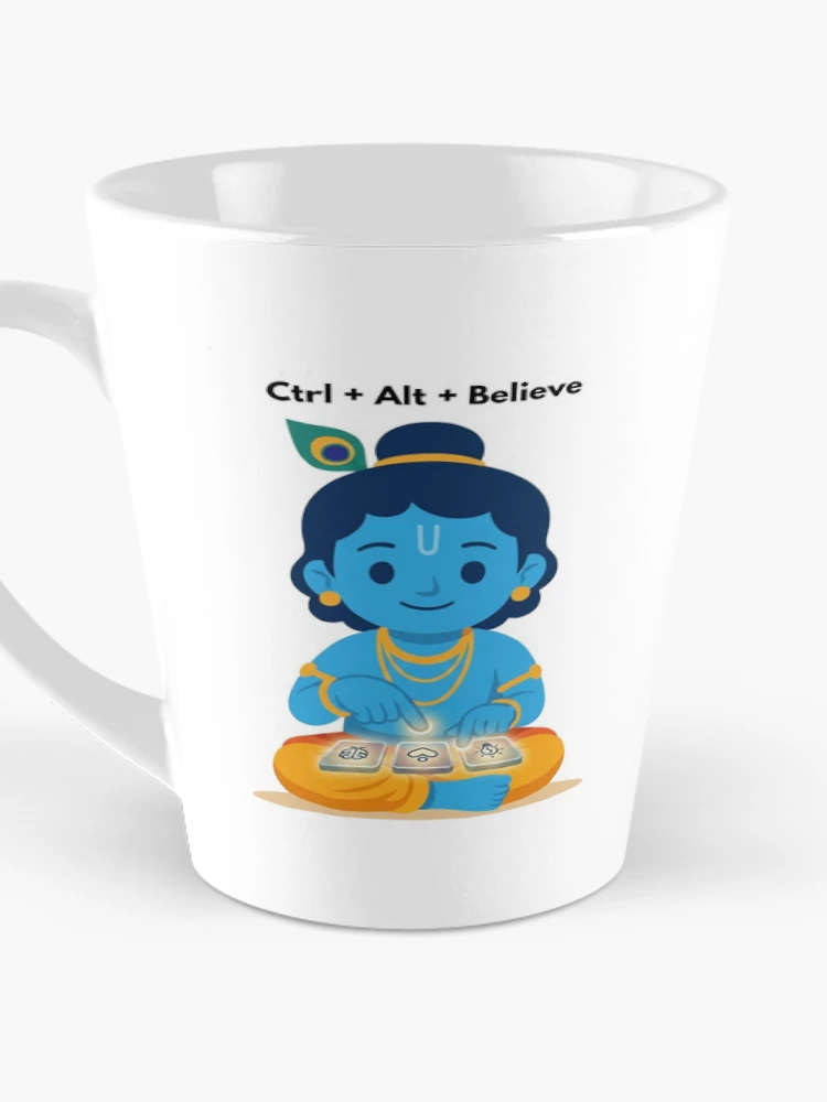 Thumbnail 3 of 4, Coffee Mug, ctrl+alt+believe | Developer Sticker | Programming Tech Humor designed and sold by BhaktiByte.