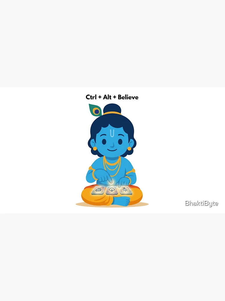 Thumbnail 3 of 3, Cap, ctrl+alt+believe | Developer Sticker | Programming Tech Humor designed and sold by BhaktiByte.