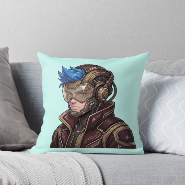 Item preview, Cyberpunk Gamer Pilot Neon Blue Hair Art designed and sold by Northern Glow Art.