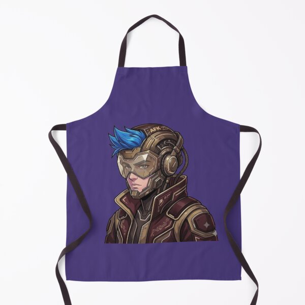 Item preview, Cyberpunk Gamer Pilot Neon Blue Hair Art designed and sold by Northern Glow Art.