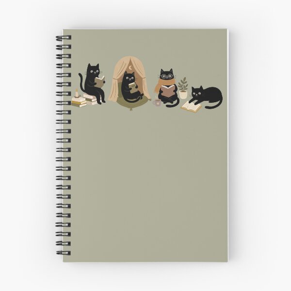 Item preview, Cozy Black Cats Reading for Bookish Cat Lovers designed and sold by FreshVibe Prints.