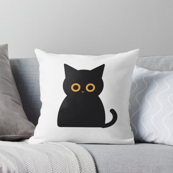 Item preview, Cute Black Cat Sitting with Gold Eyes | Kawaii Void Kitty designed and sold by King Of Designs.